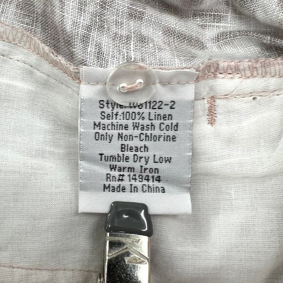 JOHNNY WAS Jayla Linen Animal Print Short Womens Medium High Rise Pull On Pleat - Picture 11 of 16